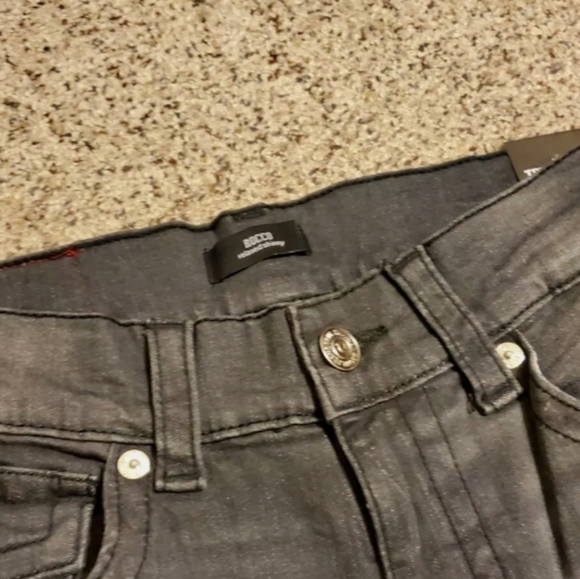 TRUE RELIGION Relaxed Skinny Fit Grey Wash Flap Pocket Mens Jeans - Picture 4 of 5